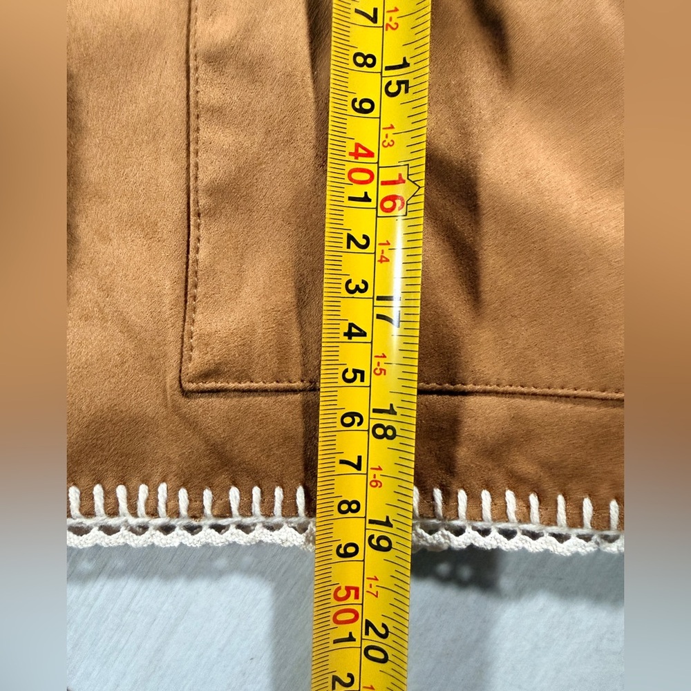 NWT Bagatelle Collection Crochet Trim Jacket Caramel Size XS - Picture 12 of 12